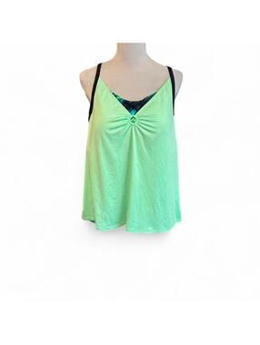 ZeroXPosur green swim tank top Size XXL NWT